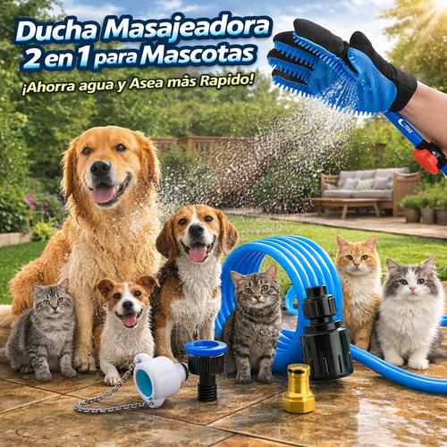 🚿 Ducha Masajeadora 2 en 1 para Mascotas