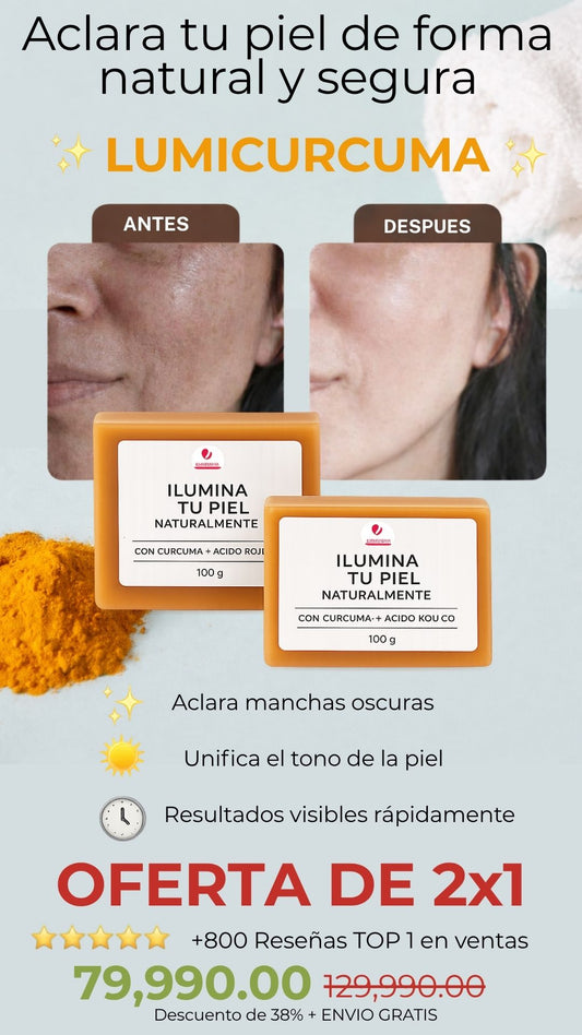 Combo jabon Curcuma y acido kojico